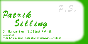 patrik silling business card